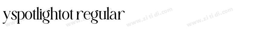 yspotlightot regular字体转换